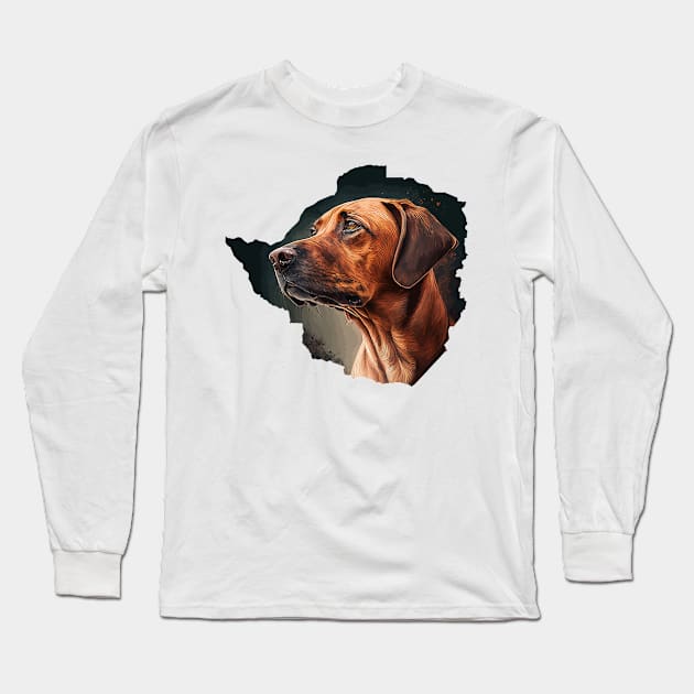 Rhodesian Ridgeback Doggo Long Sleeve T-Shirt by Worldengine